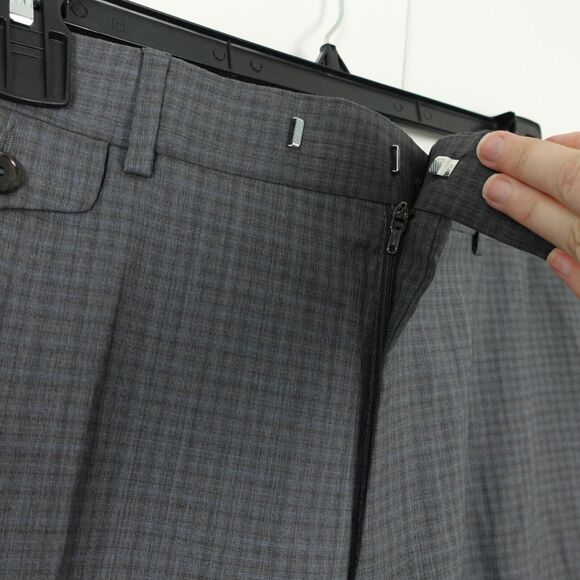Ted Baker Endurance Sterling Small Checked Trouser Dress Pants Mens SZ 38L Gray - Picture 8 of 16